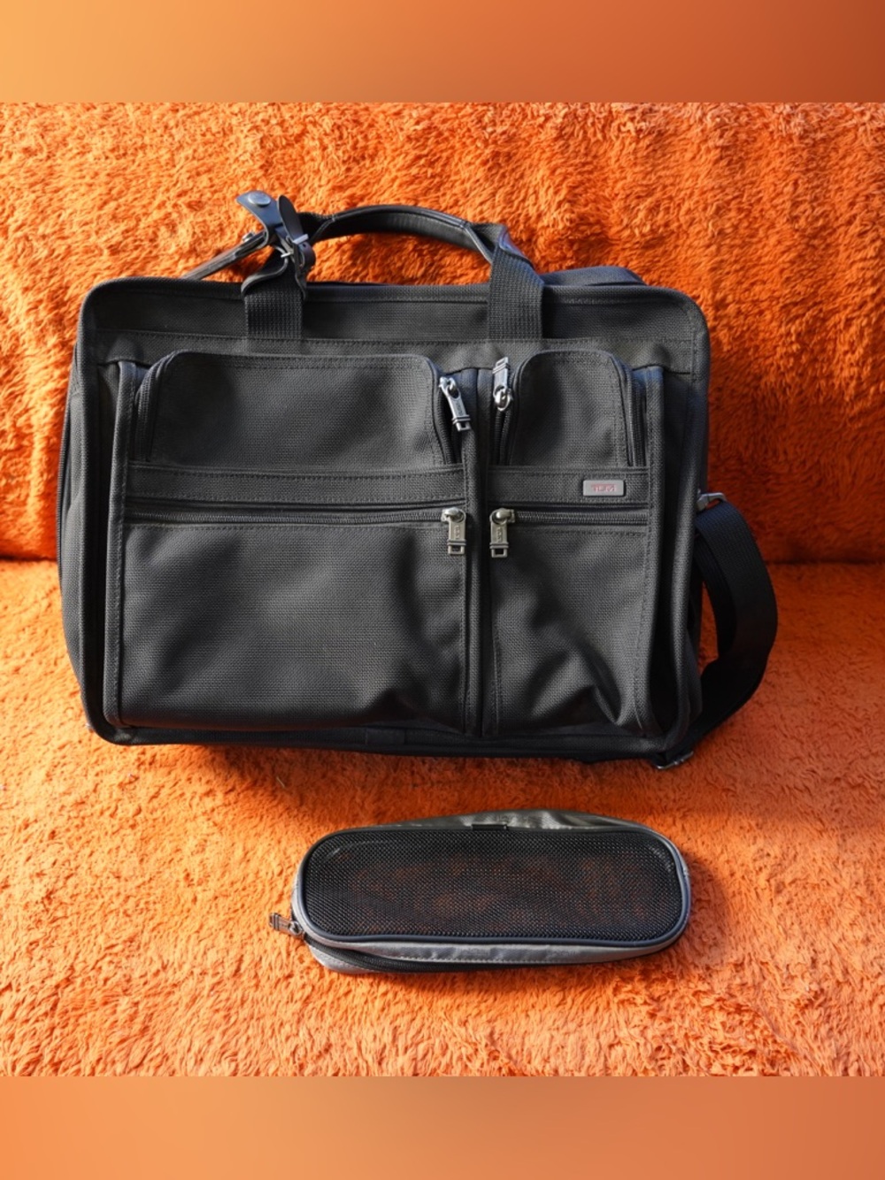 TUMI Expandable Organizer Laptop Brief Briefcase Bag 26041D4 Ballistic Nylon 10